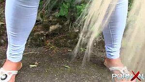 PornXN ginormous mounds blond Lexi Ryder peeing in public
