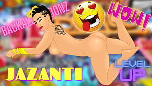 Super-sexy Latina Jazanti Showcases her tatts and booty for the Backalley camera