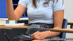 InnocentHigh Marvelous college girl Rilynn Rae classroom plunged