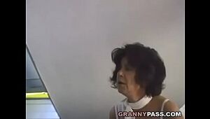 Unshaved Grannie Takes Youthful Rod