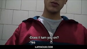 Gay-for-pay Latino Dude Wakes Up To Fag Dude Suggesting Cash In Douche Stall Point of view