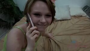 Harmless Eighteen yr older chick plowed while on phone with bf (POV) Lucy Valentine - Inexperienced